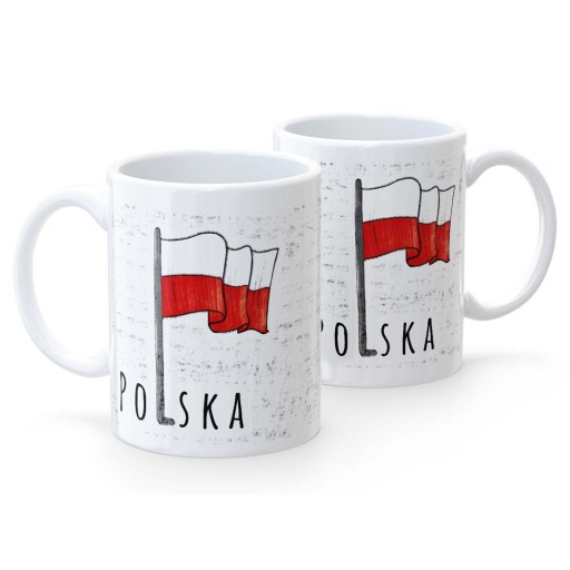 Hrnček Patriota POLISH FLAG Biely