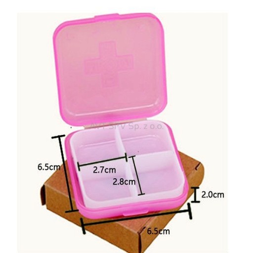 Organizér 4 priehradky 65x65x21mm - uzavretý OR200