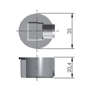 KONEKTOR PRE PRIPOJENIE K RÝCHLYM DESKÁM 8X64MM Konektor + Italiana box