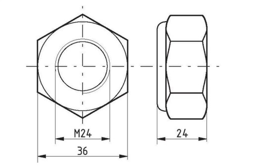 985242 Samosvorná matica, pozinkovaná M24 x 2.