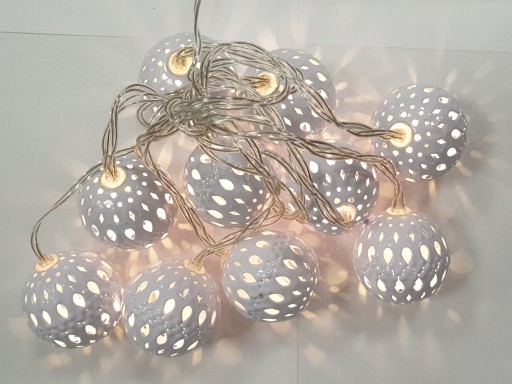 COTTON BALLS lampy, svietiace gule, 10 ks LED, 4 cm