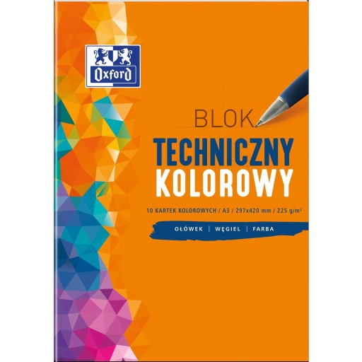 FAREBNÝ TECHNICKÝ BLOK A3 10 listov 225g OXFORD