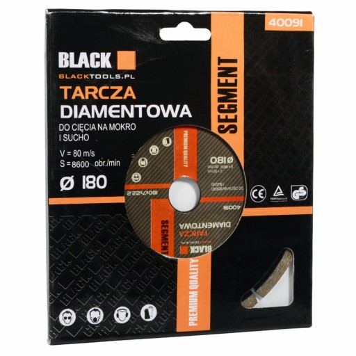 DIAMANTOVÝ DISK ČIERNY 180X7X22,2 SEGMENT 50N