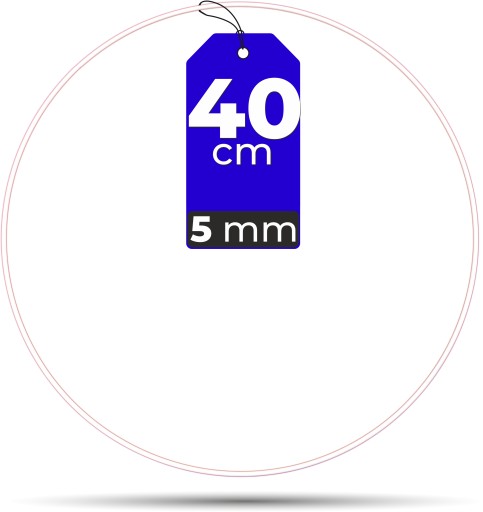 BIELA 40 cm HRUBÁ 5 mm kovová obruč pre makramé