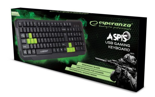 Dobrá a odolná USB GAMING KEYBOARD Aspis