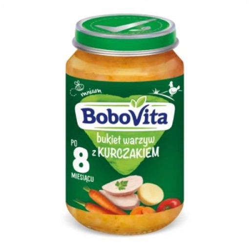 BoboVita Obiadek Sortiment zeleniny s kuracím mäsom - 190g