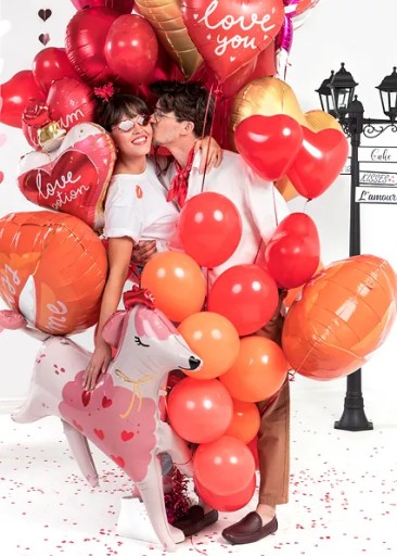 Latexové balóny Červené SRDCE Svadba na Valentína 16 palcov 40 cm 10 ks.
