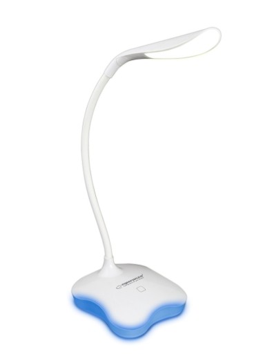 Biela stolná lampa Esperanza Mimosa (ELD105W)