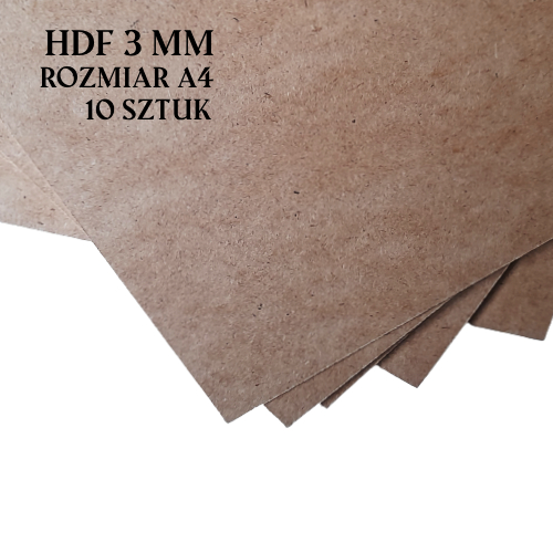 HDF doska A4 3 mm surová na rezanie laserom 10 ks.