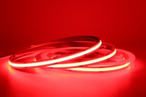 Neónový COB LED pás 12V ČERVENÝ 1m Homogénny