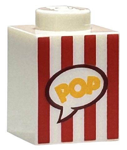 LEGO 3005pb028 BRICK 1x1 Popcorn biely NOVINKA (1g)