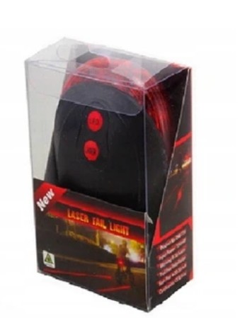 CYKLISTICKÁ LAMPA S LASEROM 5 LED LASER