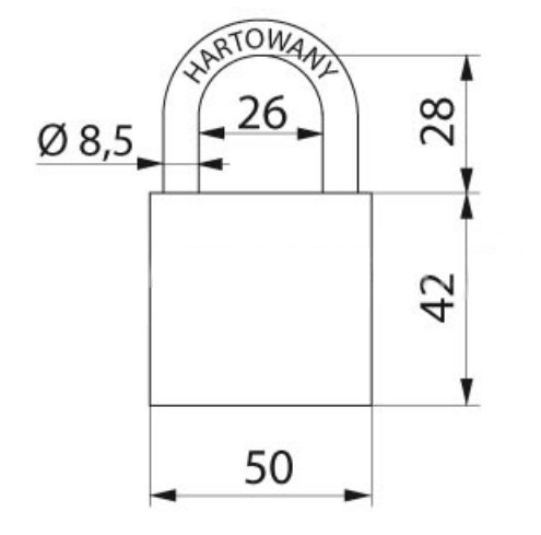 Visiaci zámok B-Harko HD50 z tvrdenej liatiny