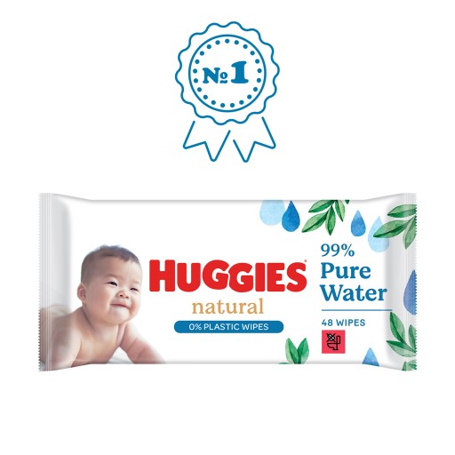 HUGGIES Prírodné detské obrúsky 48 ks