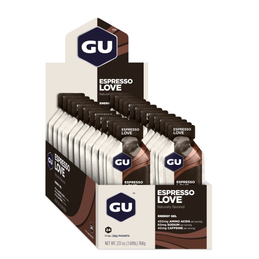 GU Energy Gel Espresso Love energetický gél s kofeínom 40mg káva 32g