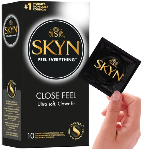 SKYN CLOSE FEEL priliehavé kondómy bez latexu, 10 ks.