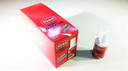 Biely korektor v TOMA tekutom štetci, 20 ml