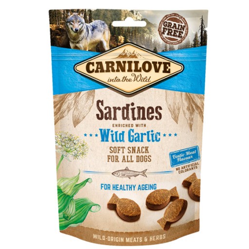 CARNILOVE pochúťky so sardinkami a cesnakom 200g
