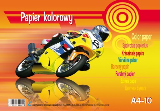 Zápisník z lesklých farebných papierov A4/10k. Kre