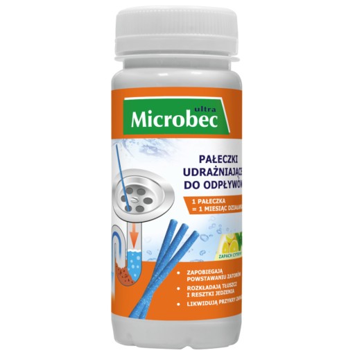 Odblokovacie tyčinky Microbec Ultra Preparation Drain Unblocking (12 tyčiniek)