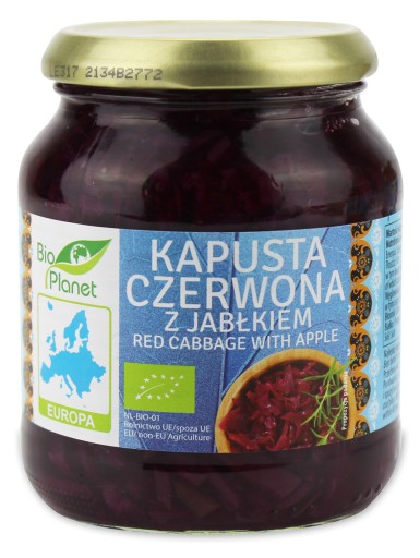 ČERVENÁ KAPUSTA S BIO JABLKOM 340 g - BIO PLANÉTA
