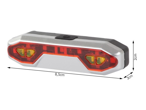 LED USB ZADNÁ BICYKLE LAMPA VÝKONNÁ ZADNÁ NA BICYKEL
