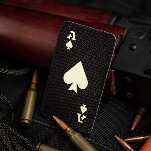 M-TAC ACE OF SPADES FLUOR VELCRO NÁŠIVKA ZNAKU