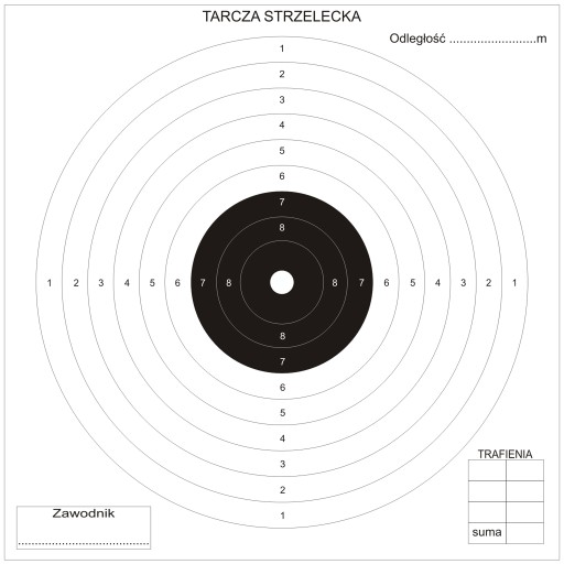 Strelecké terče 17x17 cm Hrúbka 100 ks