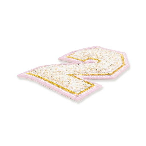 PATCH vyšívaný nápis s veľkým číslom 2 DWA
