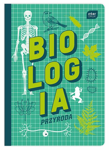 Zápisník A5, 60 štvorcových listov BIOLOGY INTERPRINT