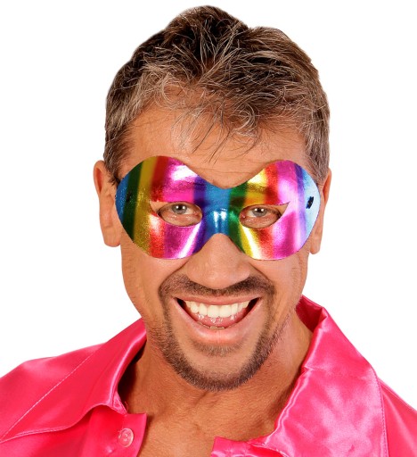 Kovová karnevalová guľa Rainbow Benátska MASKA