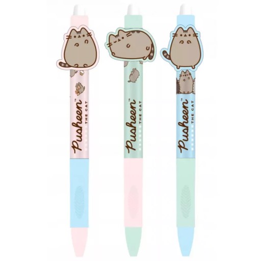 Automaticky zmazateľné guľôčkové pero s ergonomickým úchopom PUSHEEN the cat
