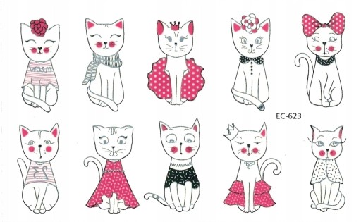 Umývateľné tetovanie pre deti CATs EC623