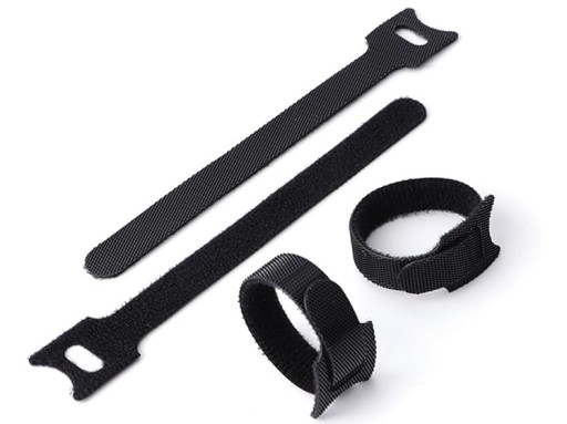 VELCRO PÁSKA ORGANIZÁTOR NA KABEL SVIEČKA KRVAZA 15cm ČIERNA 50 ks