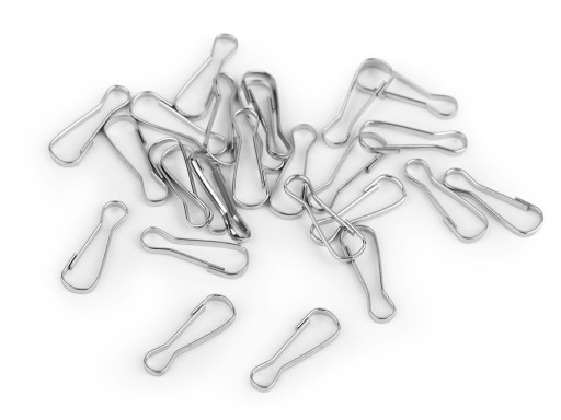 KARABÍNA 6x17mm ZÁKLADNA PRE KĽÚČENKU MINI rovná STRIEBORNÁ 10ks