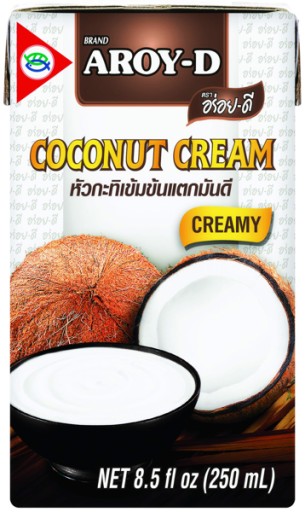Kokosový krém, 85% kokosový krém, 250ml Aroy-D