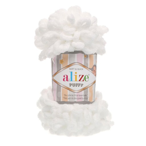 Priadza Alize Puffy 55 - biela