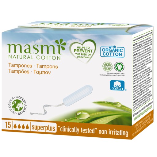 Ekologické tampóny Masmi Super PLUS (bez APL) 15s
