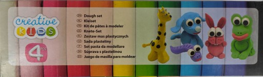 CREATIVE KIDS PLASTIC 4 farby DIY hracie cesto + pokrievka s formičkou