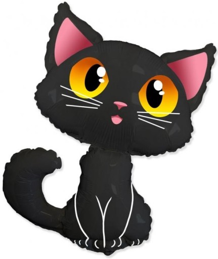 Fóliový balónik BLACK CAT Kitten Kitten Halloween Birthday Party 83x90cm