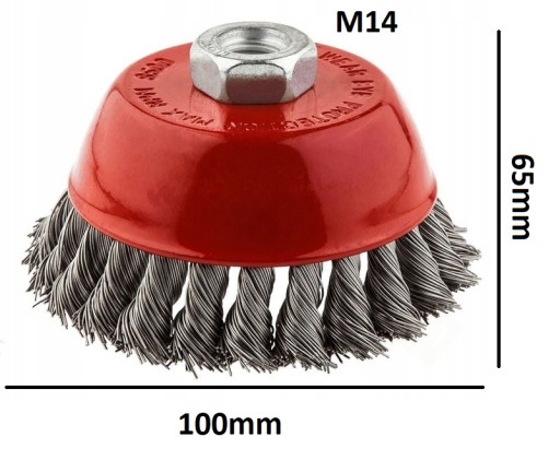 DRôTENÁ GOMBOKOVÁ KEFA 100mm M14 NA UHLOVÚ BRÚSKU