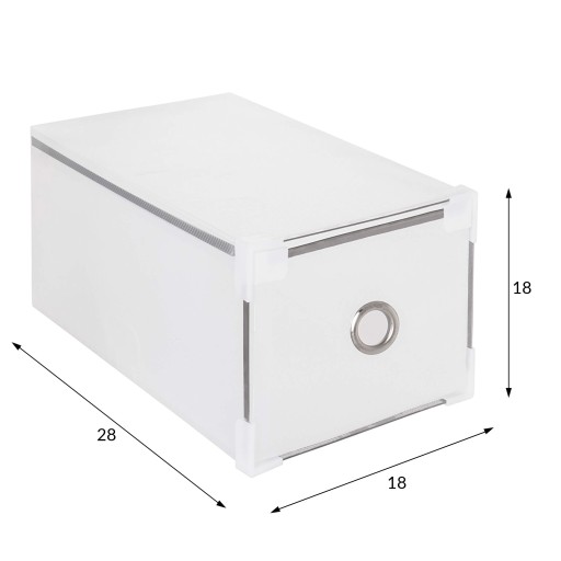 BOX KONTAJNER NA OBUV TOPÁNKY VÝSUVNÝ DO ŠATNÍKA 28x18x18 cm