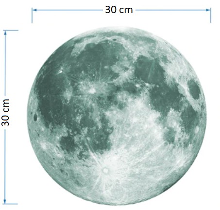Fluorescenčná nálepka Žiariaci mesiac veľká 30 cm