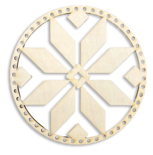DREVENÝ RÁF MINI STAR ZÁKLADNA KOLESA PRE MACRAME DREAMCATCHER 15 CM