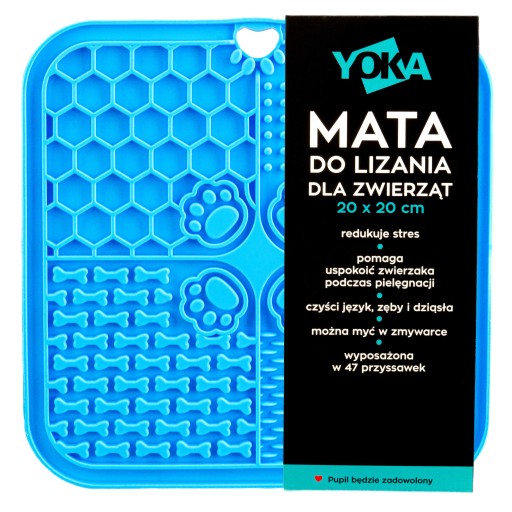 Vanička na LIZING MAT pre psov 20x20cm ANTISTRESOVÁ veľká XL MODRÁ