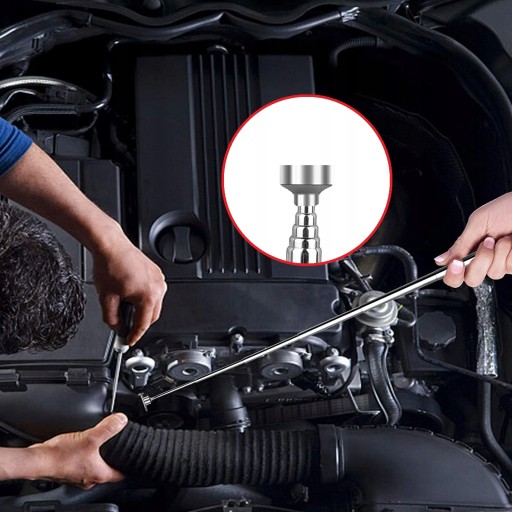 TELESKOPICKÝ MAGNETICKÝ UCHOVÁVAČ DLHÝ SILNÝ ROZŠÍRITEĽNÝ MAGNET S Klipom