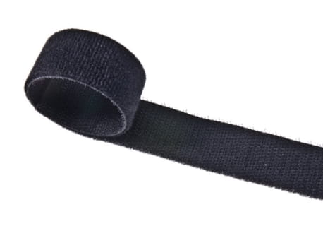 Obojstranná páska na suchý zips 25mm, čierna, hrúbka 2,5mm