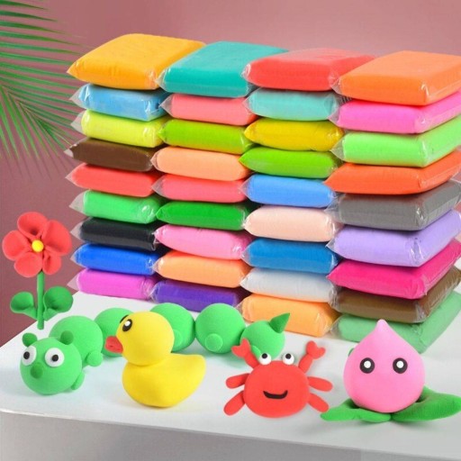 SUPER CLAY PLASTICINE FOAM CLAY + AKC 24 ks - sada pre deti