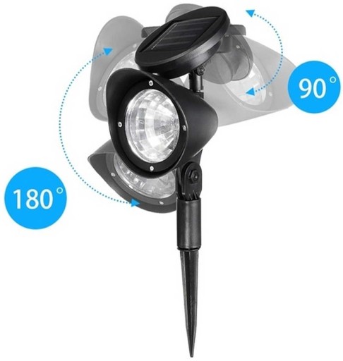 SOLAR záhradné svietidlo REFLECTOR 3 vstavané LED