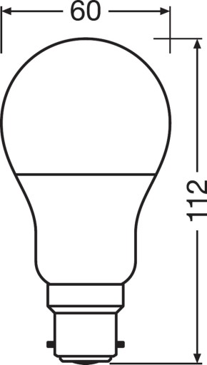 3PAK LED žiarovka B22d 8,5W = 60W OSRAM HEAT 2700K